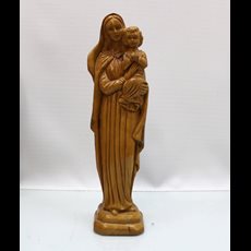 10 1/2" Olive Wood Madonna & Child SKU C1059-018